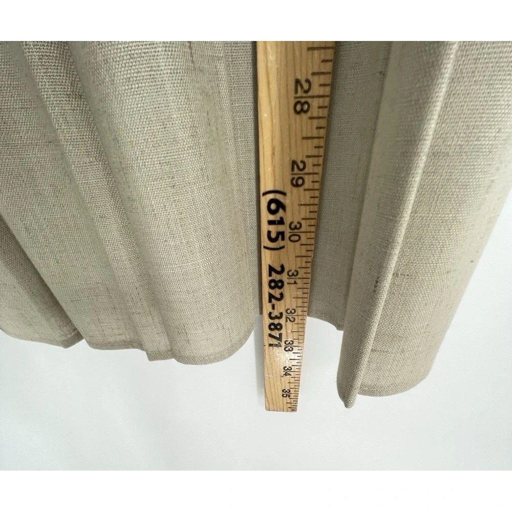 Kim Rogers Womens Skirt Suit Tan Jacket 14P Pleated‎ Skirt 16 Linen Blend